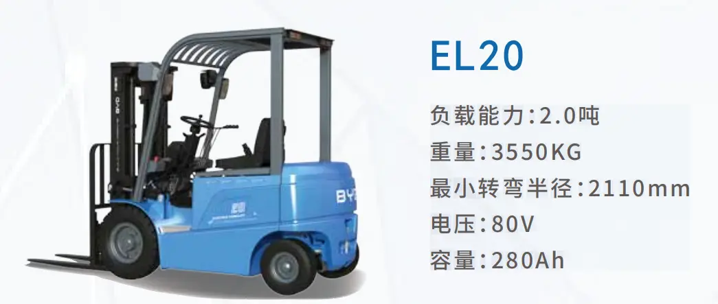BYD Elektrischer Gegengewichtsstapler EL-PRO Serie 2.0-2(Figur1) BYD Elektrischer Gegengewichtsstapler EL-PRO Serie 2.0-2(Figur1)